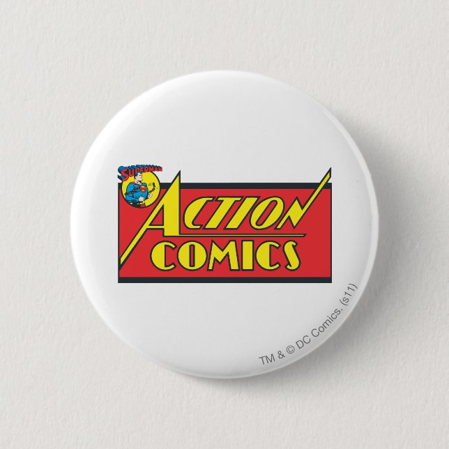 Action Comics - Superman 2 Inch Round Button (Front)