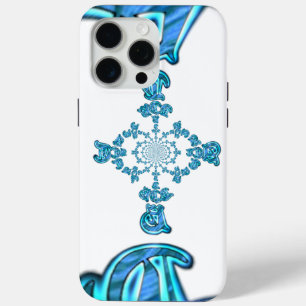 Action Cyan Teal Abstract Graffiti Art Print iPhone 15 Pro Max Case
