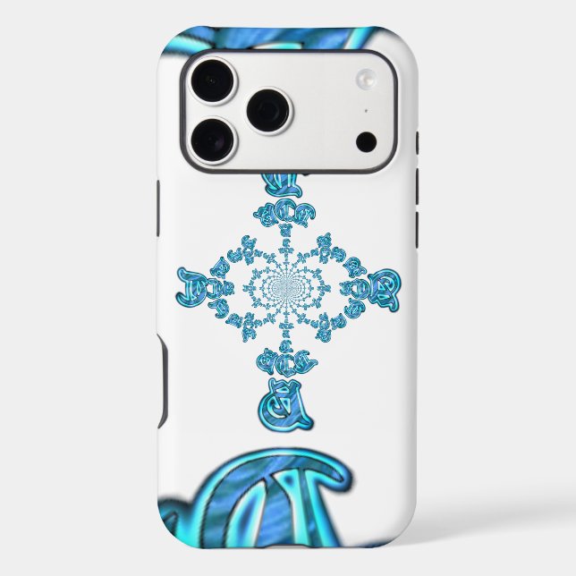 Action Cyan Turquoise Graffiti Abstrait Imprimer (Verso)