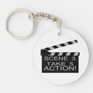 Action Directors Clapboard Keychain