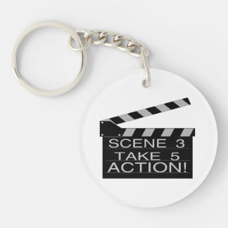 Action Directors Clapboard Keychain
