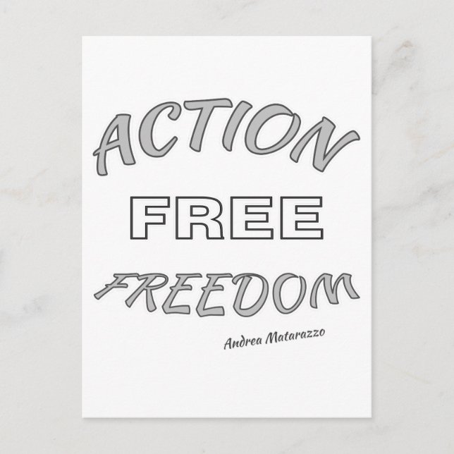 Action Free Freedom Postcard (Front)