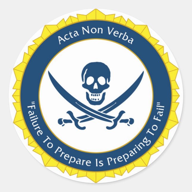 Action Not Words - Latin- Acta Non Verba Classic Round Sticker (Front)
