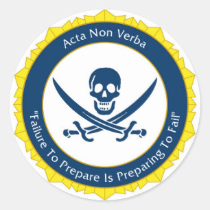 Action Not Words - Latin- Acta Non Verba Classic Round Sticker