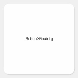 Action Over Anxiety Bold Minimalist Sticker