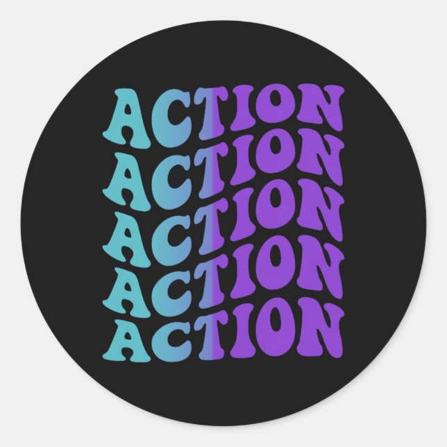 Action Prevention Awareness Classic Round Sticker (Front)