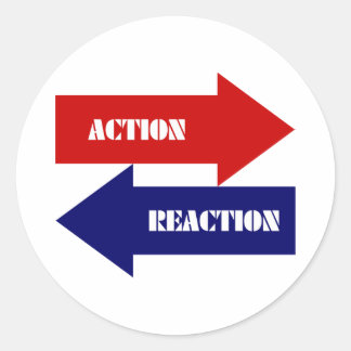 Action-Reaction Classic Round Sticker
