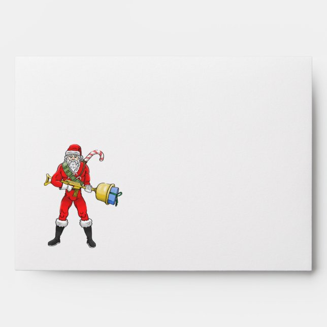 Action Santa is ready for Christmas Envelope (Front)