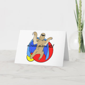 Action Sloth Coloured Card