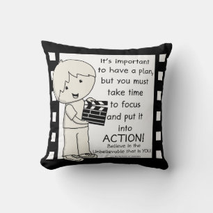 Action Throw Pillow