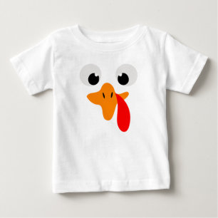 Actious Turkey Face, Thanksgiving Baby T-Shirt