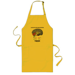 Activate Your Grey Matter Think (Anatomical Brain) Long Apron