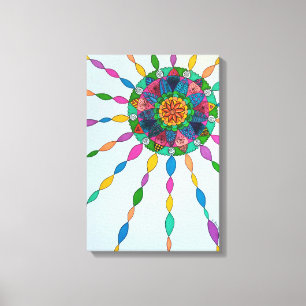 Activating Joy Healing Mandala Canvas Art Print