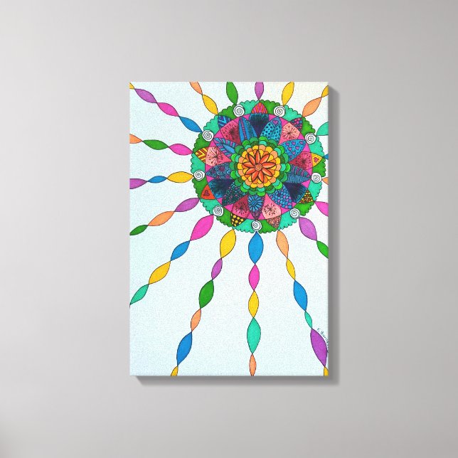 Activating Joy Healing Mandala Canvas Art Print (Front)