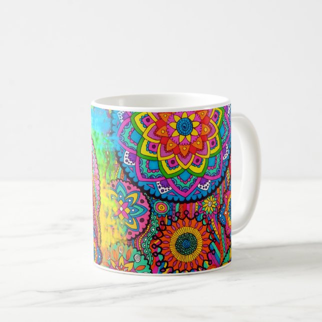 Activating Peace Healing Mandala Art Mug (Front Right)
