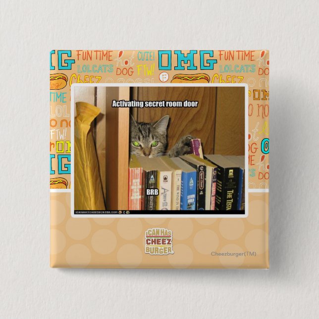 Activating Secret Room Door 2 Inch Square Button (Front)