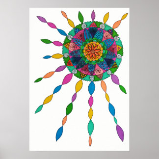 Activation Joy Healing Mandala Poster