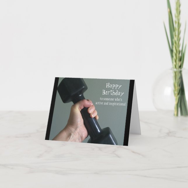 Active and Inspirational Birthday Card (Front)