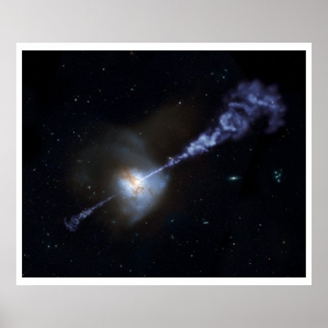 Active Black Hole Squashes Star Formation Poster (Front)