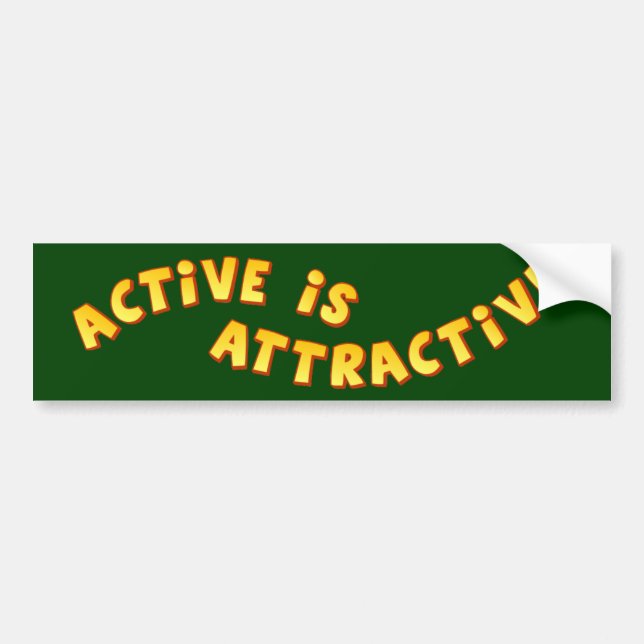 Active Is Attractive Dark Bumper Sticker (Front)