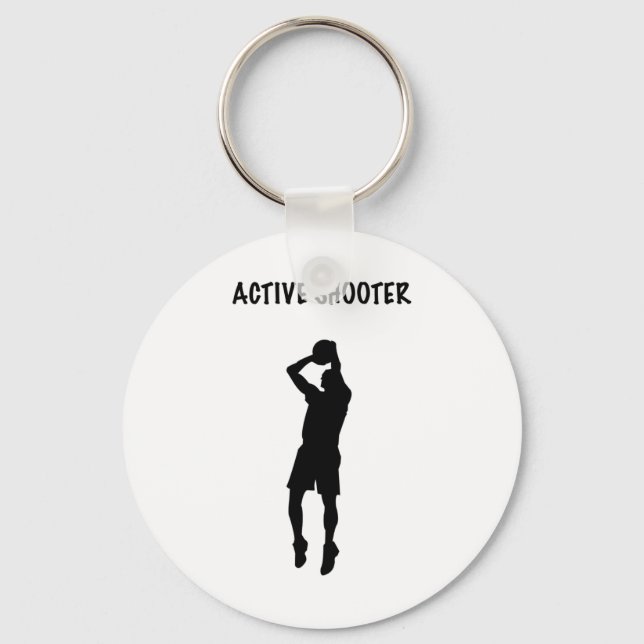 Active Shooter Basketball 6  Keychain (Front)