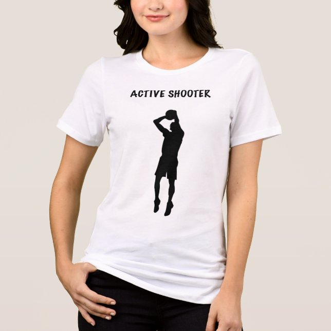 Active Shooter Basketball 6  Tri-Blend Shirt (Front)
