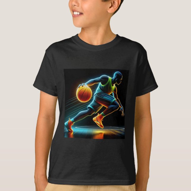 Active Shooter Basketball Customizable Design For  T-Shirt (Front)