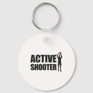 Active Shooter Basketball Player Basketball Active Keychain