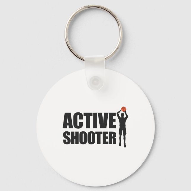 Active Shooter Basketball Player Basketball Active Keychain (Front)