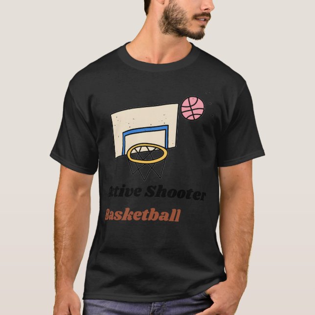 Active Shooter Basketball T-Shirt (Front)