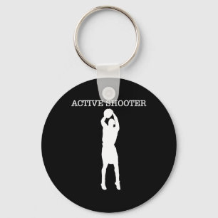 Active Shooter Bysketbyll Lovers Keychain