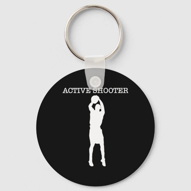 Active Shooter Bysketbyll Lovers  Keychain (Front)