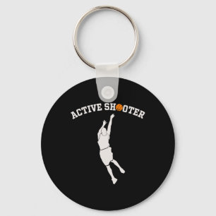 Active Shooter Bysketbyll Lovers Men Women 4  Keychain
