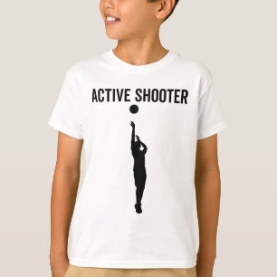 Active Shooter Sketll Funny Sport Lover Humour T-Shirt