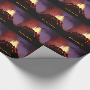 Active Volcano - Write Your Own Text Wrapping Paper