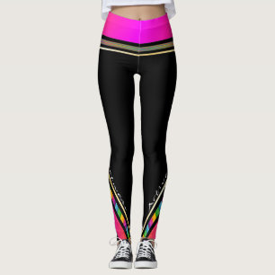 Active wear quote hotpink with white text leggings