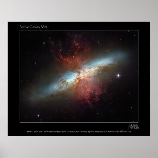 ActiveGalaxyM82-2006-14a Poster