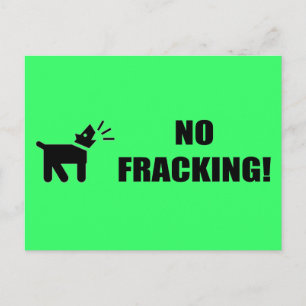 Activist Dog: No Fracking Postcard