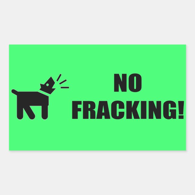 Activist Dog: No Fracking Sticker (Front)