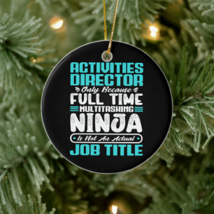Activities Director Job Title Profession Skills Ceramic Ornament