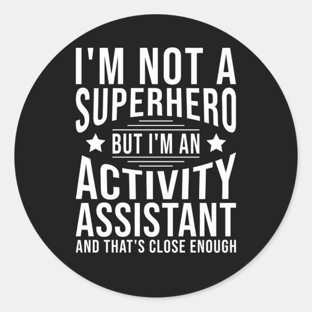 Activity Assistant Classic Round Sticker (Front)