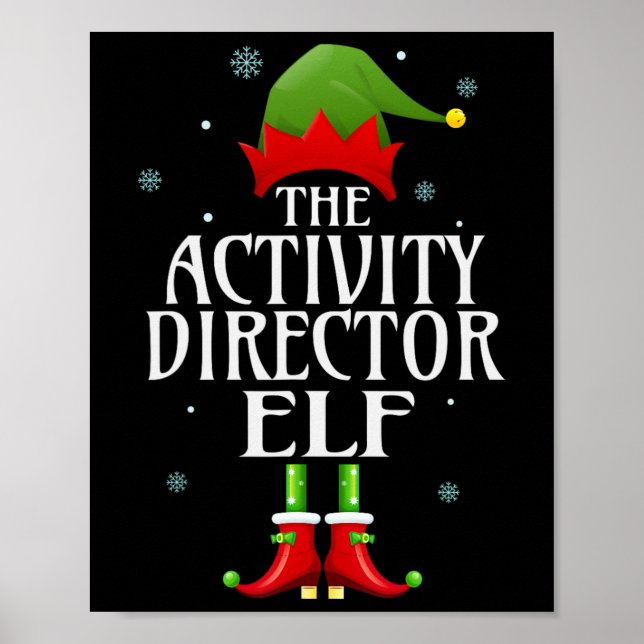 Activity Director Elf Xmas Funny Family Matching C Poster (Front)
