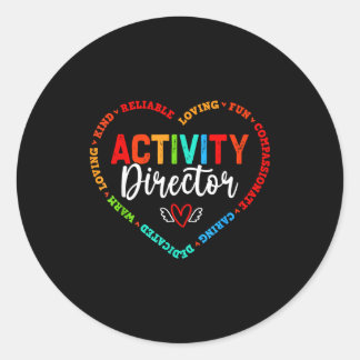 Activity Director Squad Professionals Week Classic Round Sticker