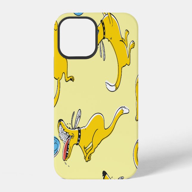 Activity dogs: frisbee sports pattern iPhone case (Back)