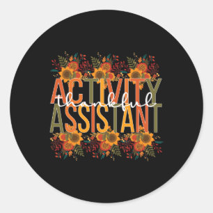 Activity Istant Thanksgiving  Classic Round Sticker