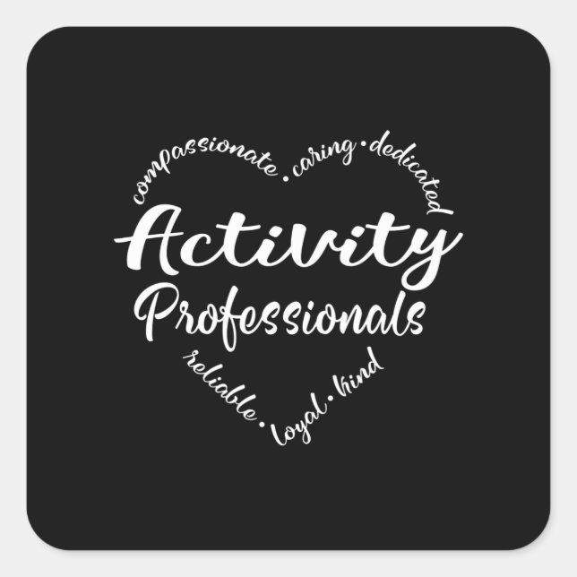 Activity Professional, Activities director Square Sticker (Front)