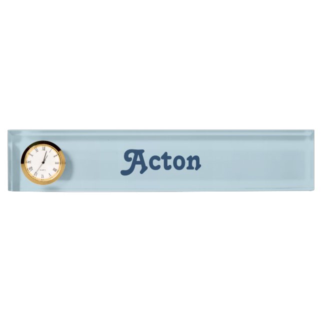 Acton plaque de nom du bureau (Devant)