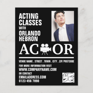 Actor, Acting Classes Advertising Flyer