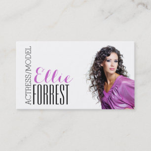Actor Actress Model Headshot Filming Theatre Business Card