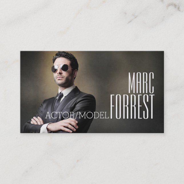 Actor Actress Model Headshot Filming Theatre Business Card (Front)